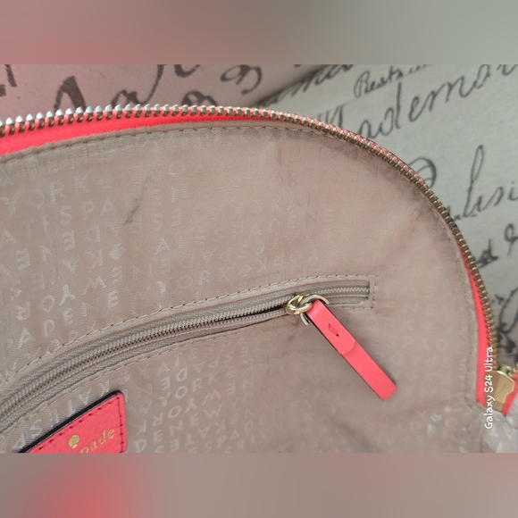 Kate Spade Wakefield Lane Carli satchel in a bright coral GUC - Picture 14 of 17